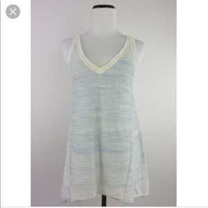 Moth Knit Light Blue Tank Top from Anthropologie